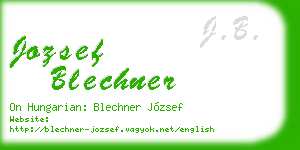 jozsef blechner business card